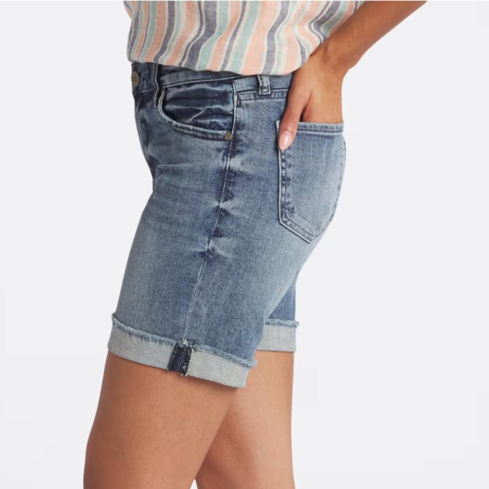 Kut From the Kloth Catherine Boyfriend Denim Jean Shorts 10 - Picture 3 of 7